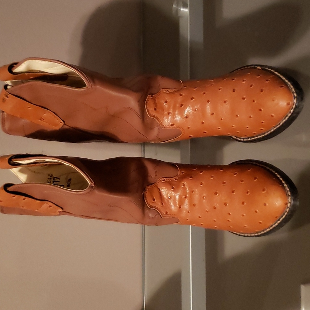 Kids Ostrich Cowboy Boots